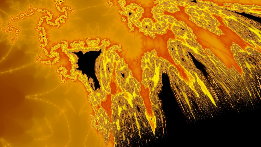 Fiery Ocean - 4K UHD Fractal Print